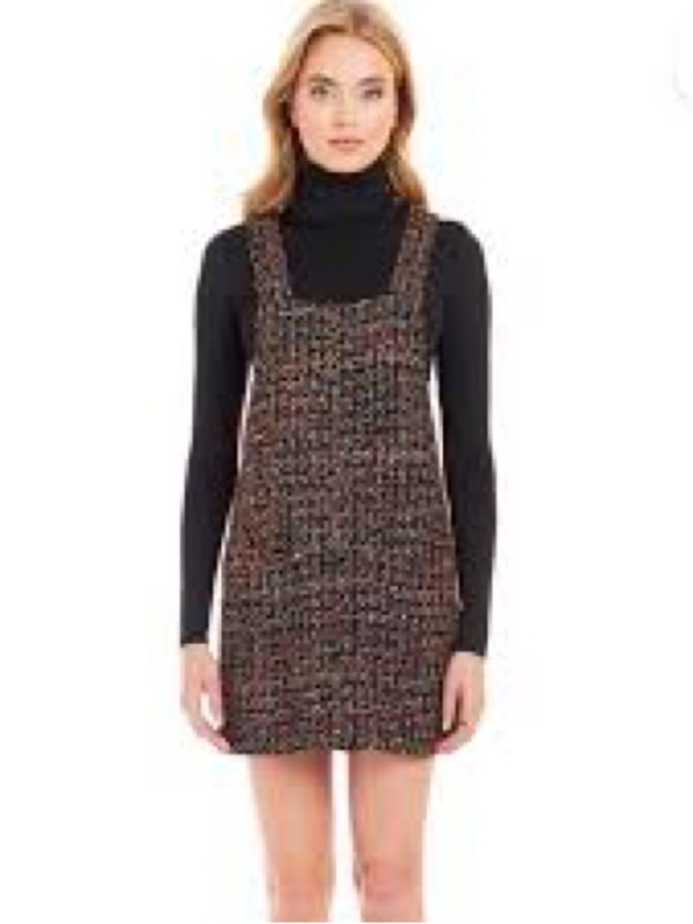 Amanda‎ Uprichard Multicolor Tweed Mini Pinafore